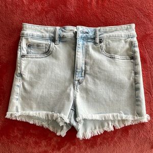 American Eagle Outfitters Next Level Stretch Light Wash Jean Shorts